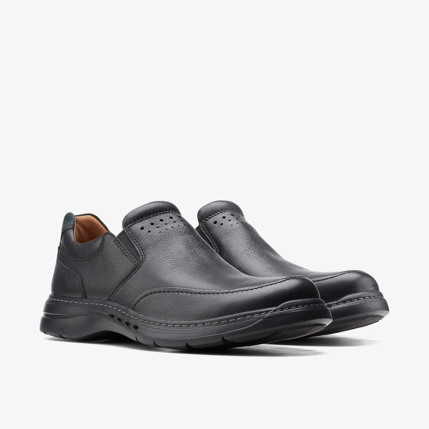 Un Brawley Step Black Leather by Clarks