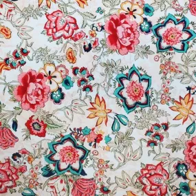 Vintage Floral Printed Spandex | Blue Moon Fabrics