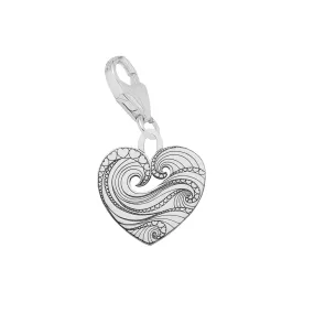 Wave Heart Charm