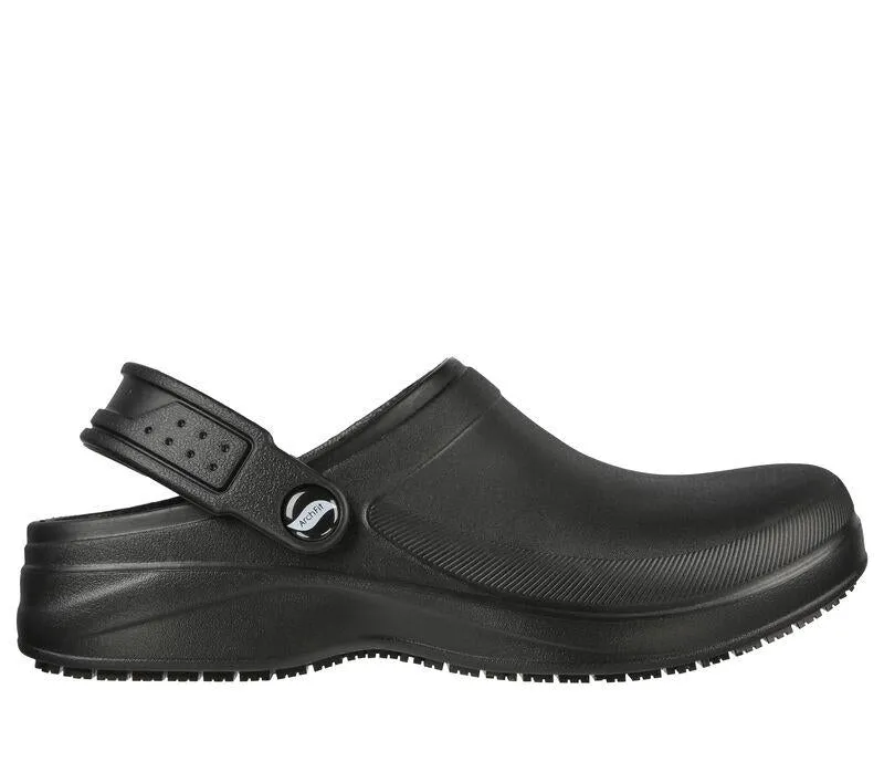 Women's Wide Fit Skechers 108067 Riverbound Pasay Arch Fit Clog Shoes