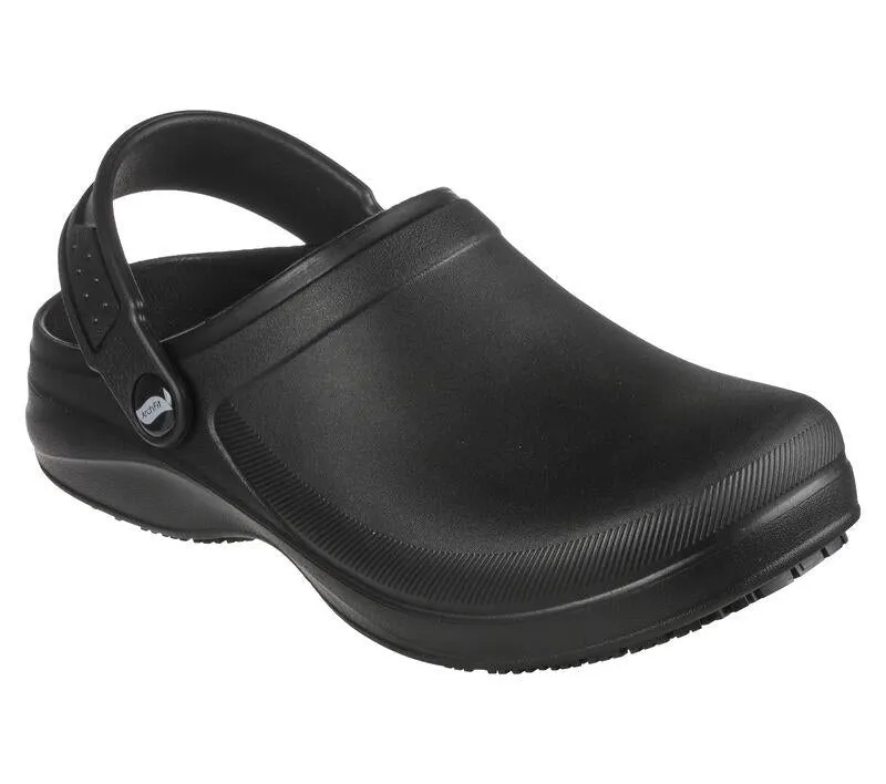 Women's Wide Fit Skechers 108067 Riverbound Pasay Arch Fit Clog Shoes